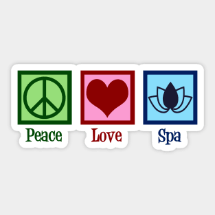 Peace Love Spa Sticker